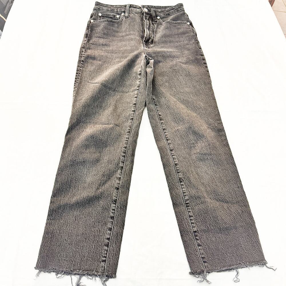 Madewell Curvy Perfect Vintage Straight Jean Charcoal Denim Jeans Size 27 - Picture 2 of 9
